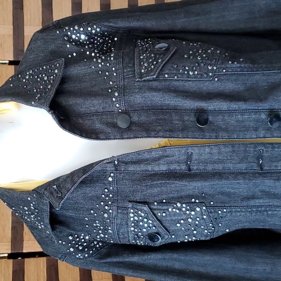 Chico's Studded jean jacket - Picture 6 of 13